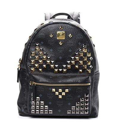 MCM Visetos Studded Medium Stark M Backpack Black 1 of 10