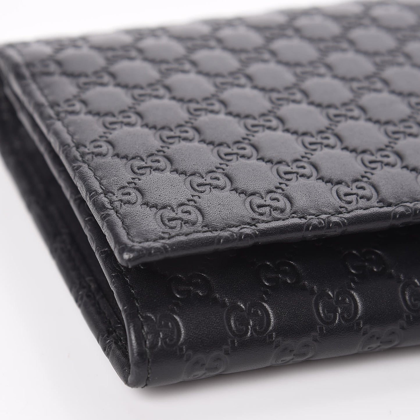 Soft Microguccissima Continental Wallet Black