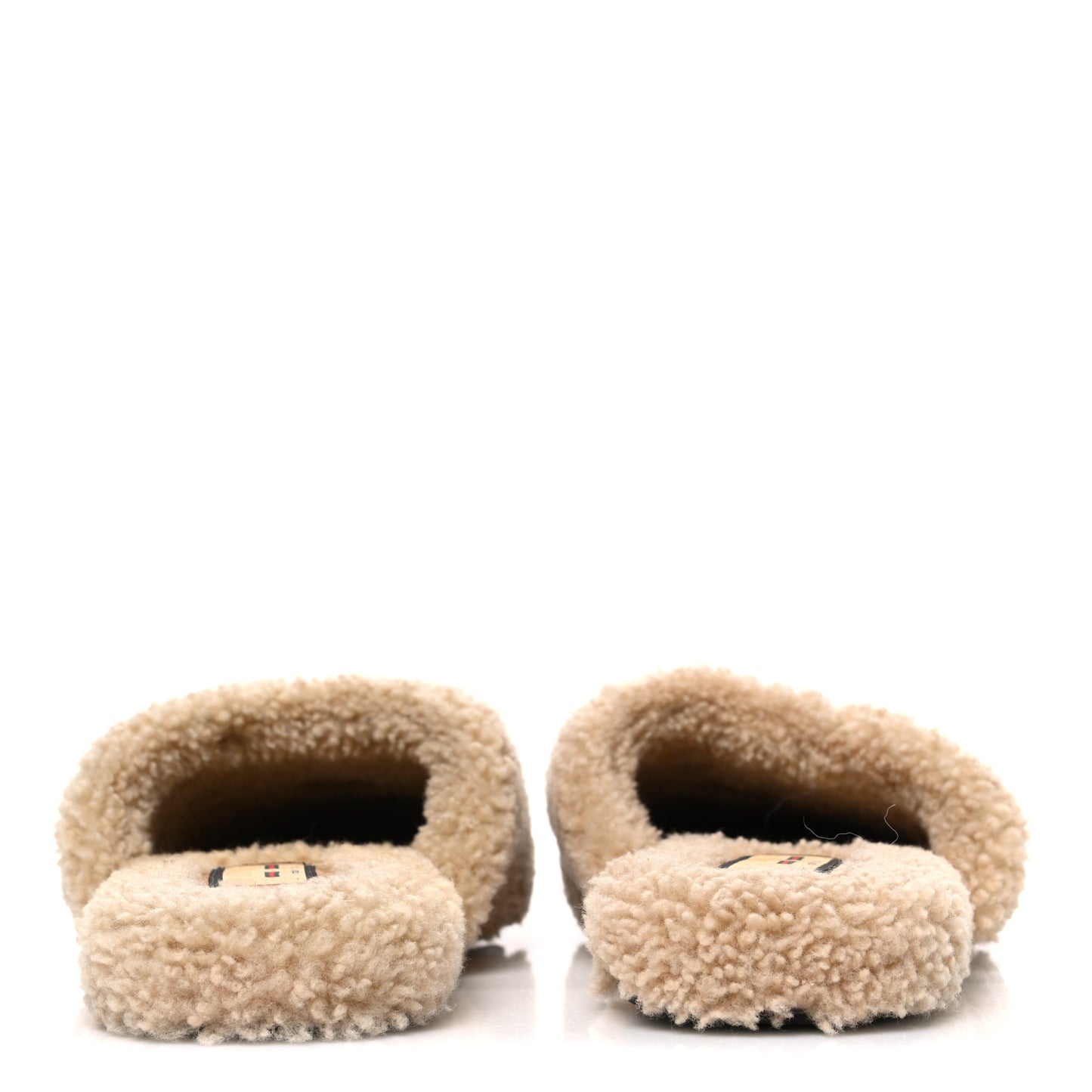 Shearling Interlocking G Womens Eileen Slippers 37.5 Butterscotch Cocoa