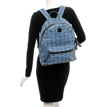 MCM Visetos Medium Stark Backpack Light Blue 2 of 15