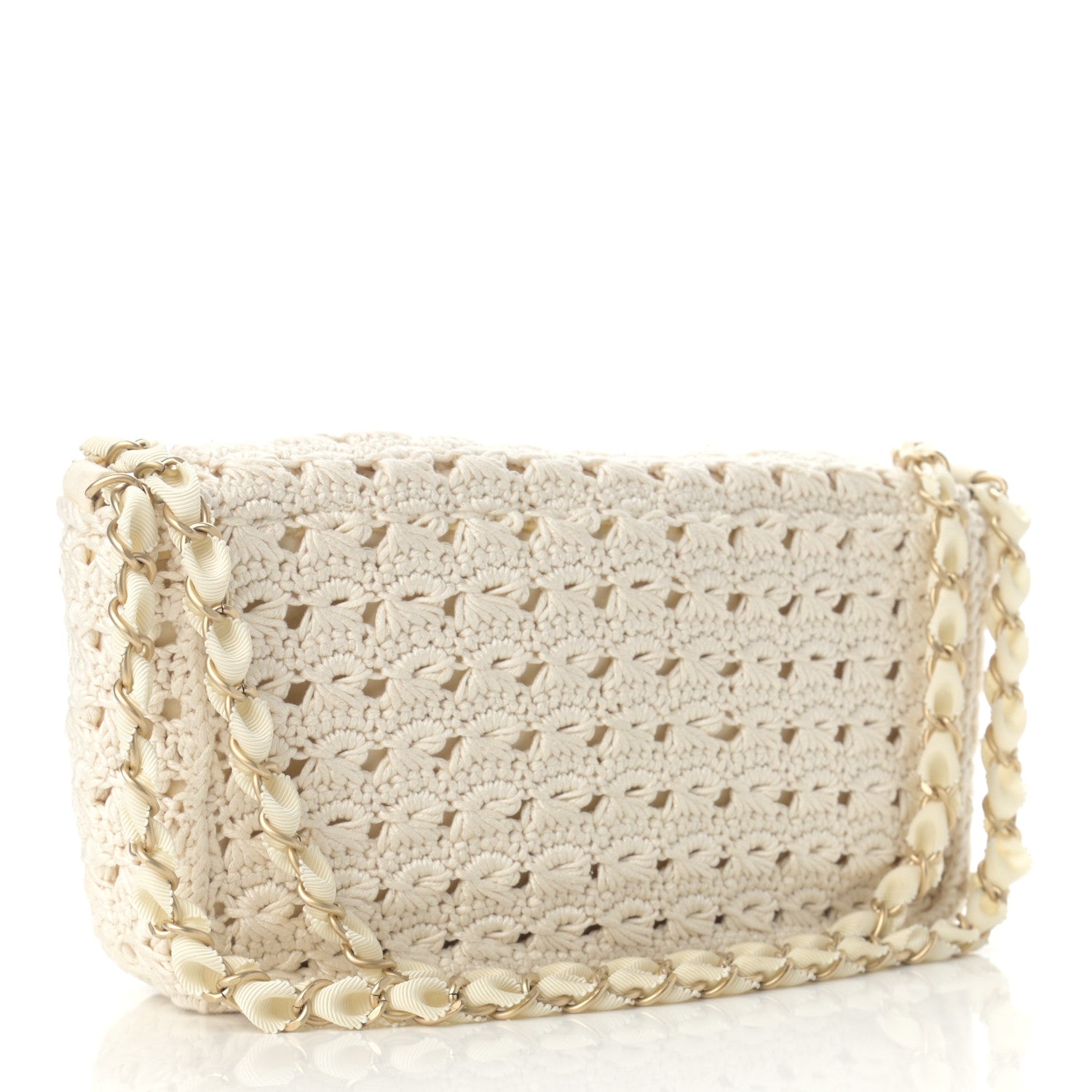 Chanel Crochet Camellia Small Flap Ivory 3 of 10