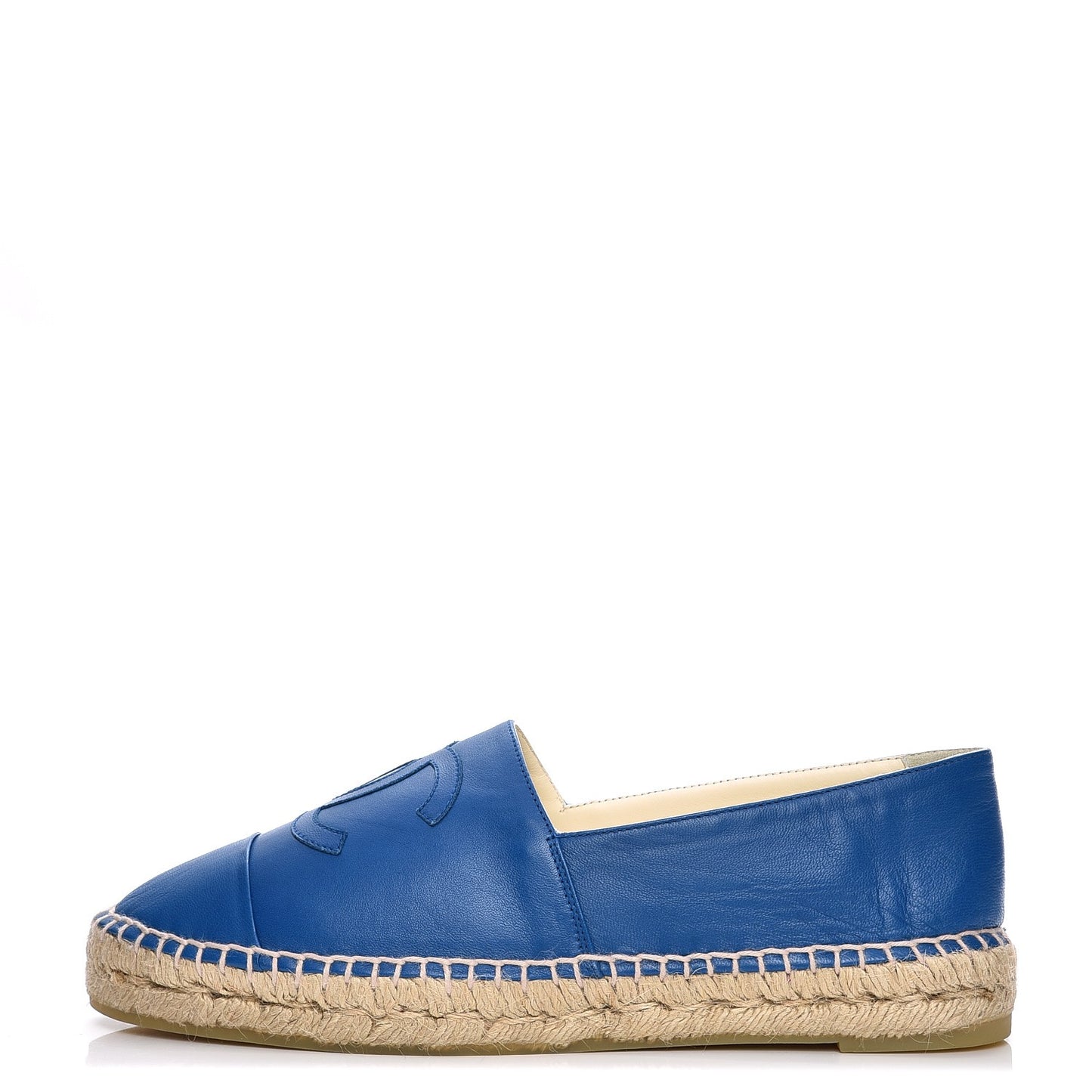 Lambskin CC Espadrilles 40 Blue