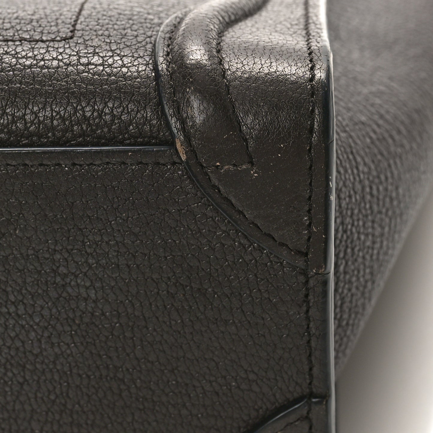 Drummed Calfskin Nano Luggage Brown