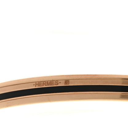 Hermes Enamel Printed Extra Narrow Fusion Bracelet Rose Candeur Poussin 5 of 6