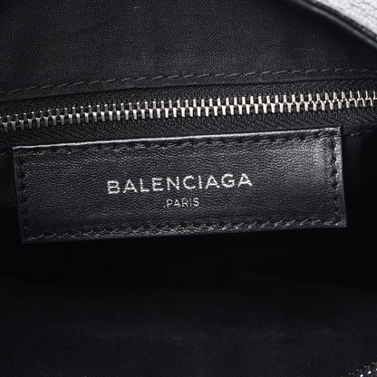 Balenciaga Chevre Silver Metallic Edge Hardware Velo Black 7 of 8