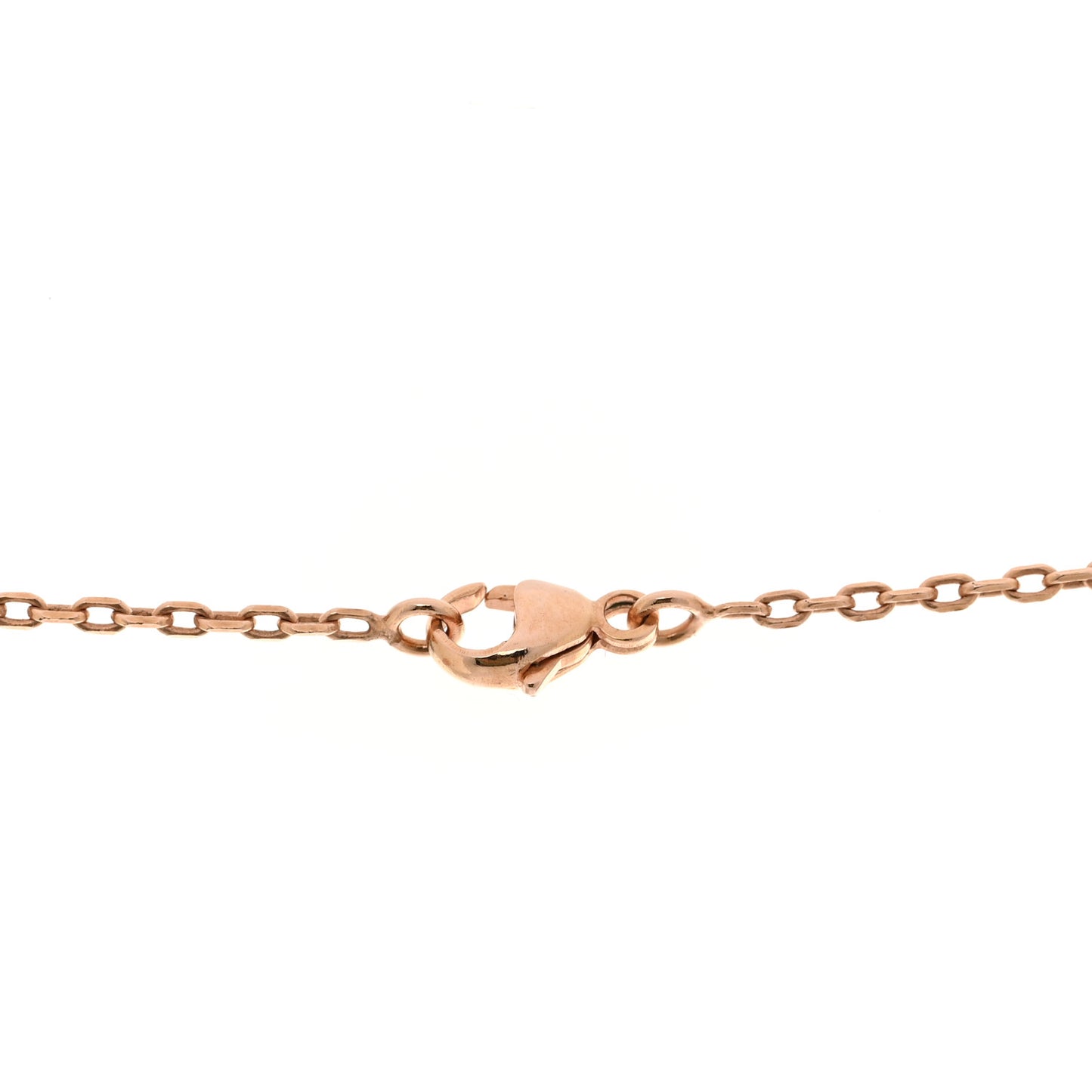 Lacquered Rose Gold Pop H Pendant Necklace White