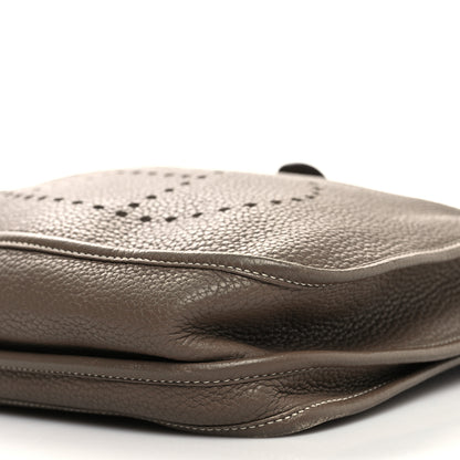 Hermes Taurillon Clemence Evelyne III PM Etoupe 10 of 11