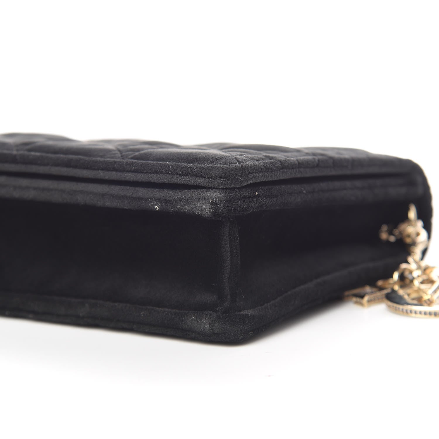 Christian Dior Velvet Cannage Lady Dior Convertible Clutch Black 11 of 12