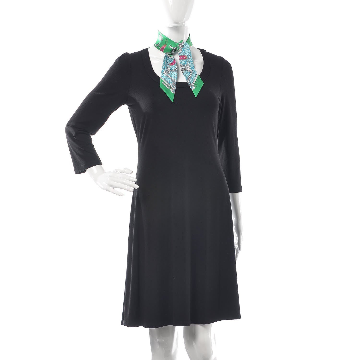 Hermes Silk Mors Et Gourmettes Remix Twilly Vert Vif Bleu Fuchsia 2 of 5