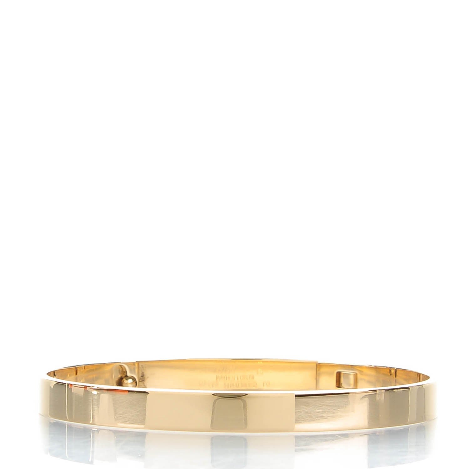 Hermes 18K Yellow Gold PM Collier De Chien Bracelet LG 3 of 6