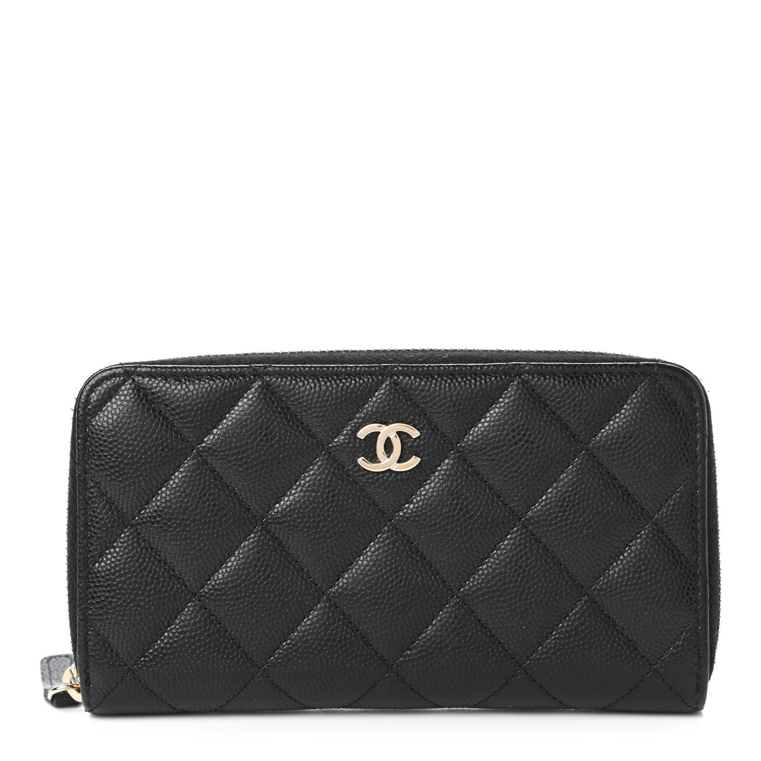 Chanel Caviar Quilted Medium Zip Around Wallet Black 1 of 11
