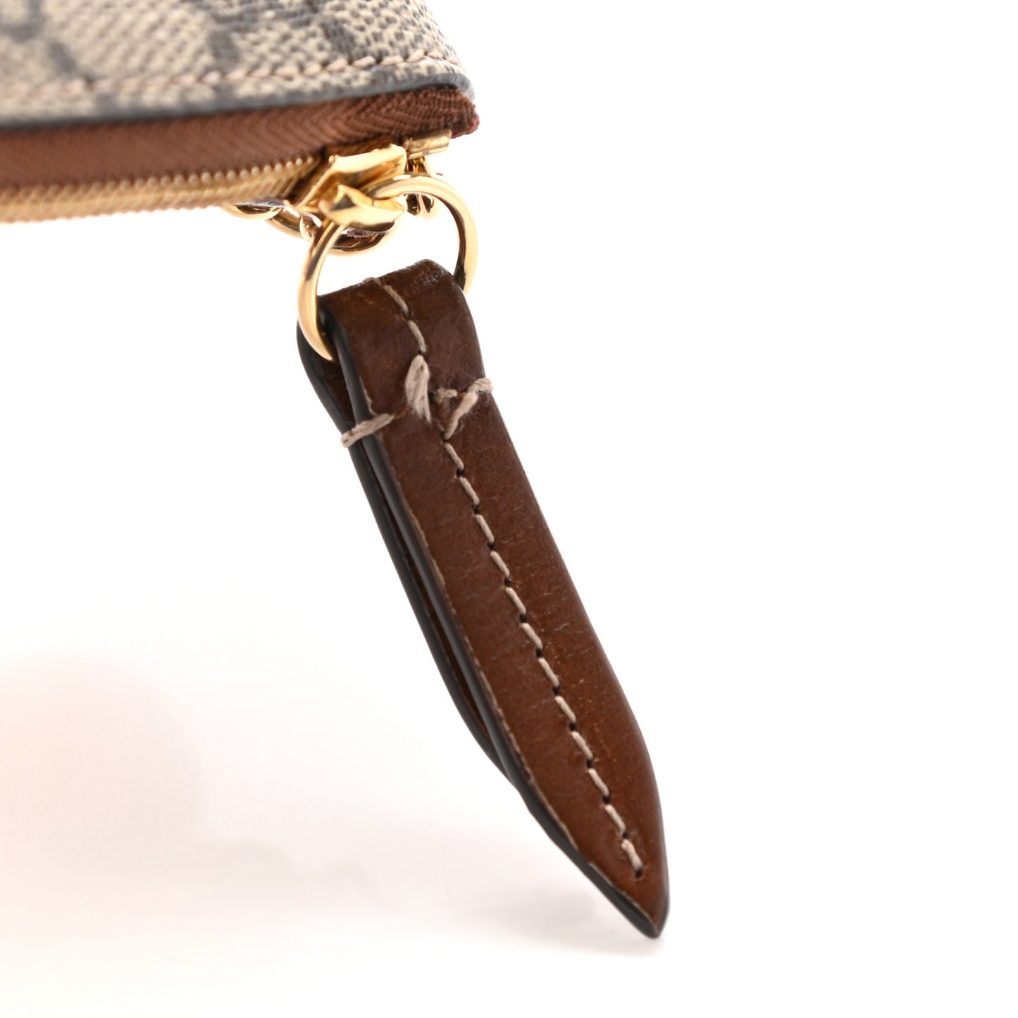 GG Supreme Monogram Key Case Brown