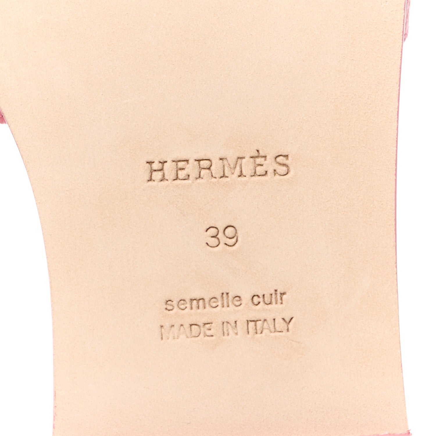 Hermes Epsom Oran Sandals 39 Rose De Venise 6 of 8