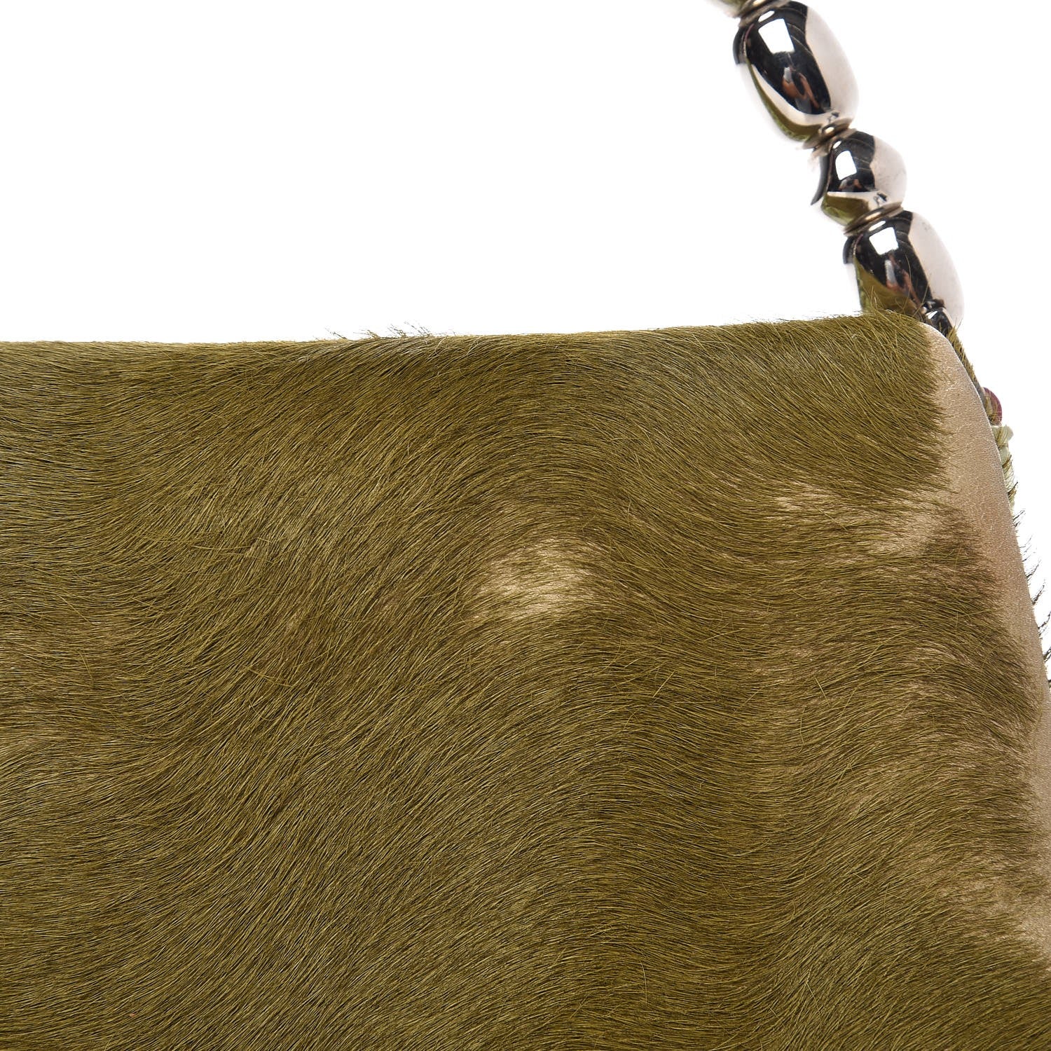 Christian Dior Python Pony Hair Malice Flap Green 10 of 12