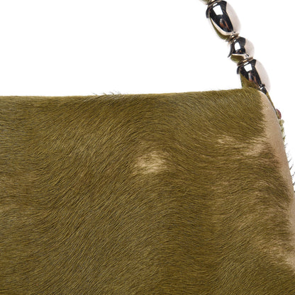 Christian Dior Python Pony Hair Malice Flap Green 10 of 12