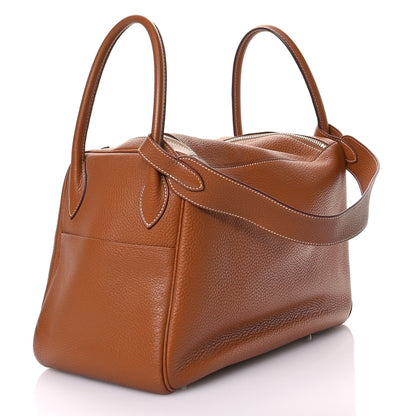 Hermes Taurillon Clemence Lindy 34 Gold 3 of 13