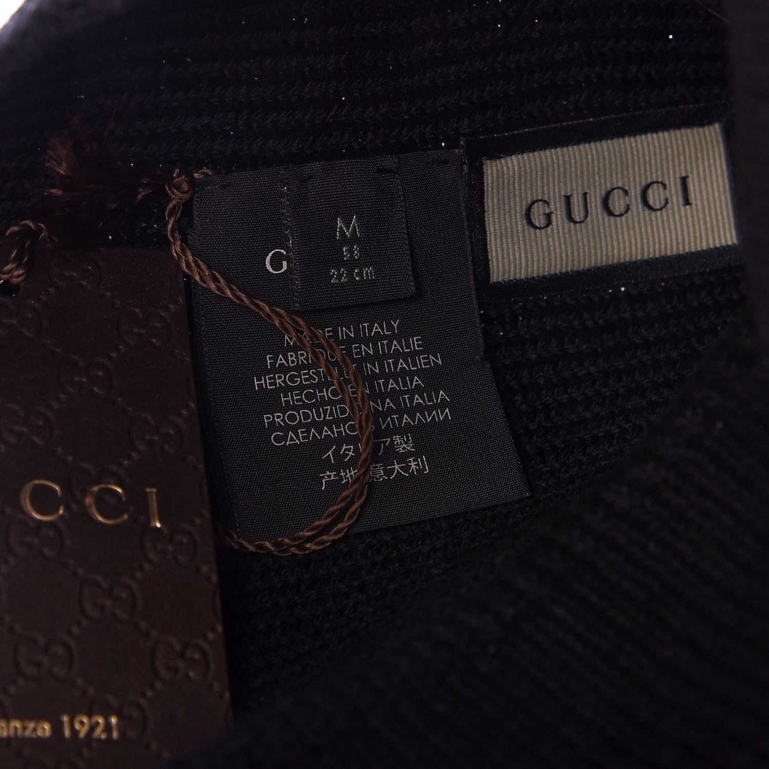 Gucci Wool Tricot Interlocking G Simple GG Beanie Hat M Midnight Blue 3 of 3