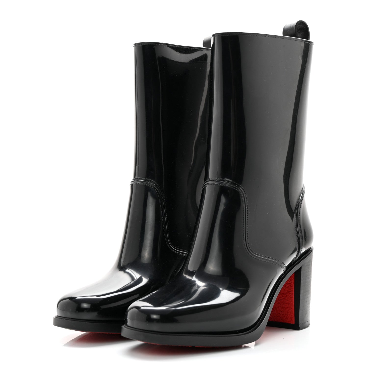 Christian Louboutin Recycled PVC Calfskin Loubirain 70 Boots 36 Black 3 of 11