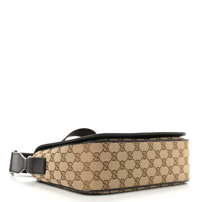 Gucci Monogram Flap Messenger Bag Beige Dark Brown 4 of 11
