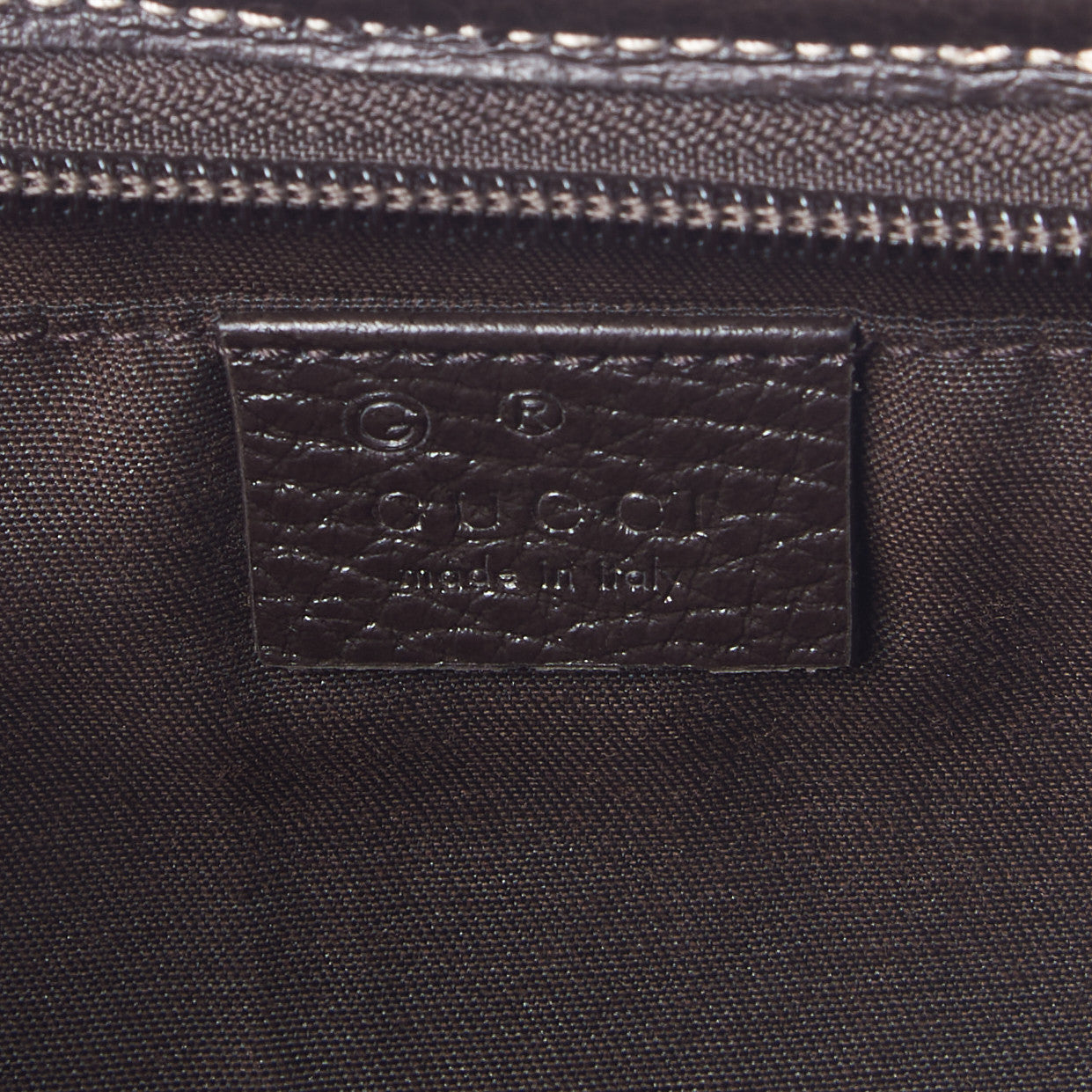 Crystal Monogram Small D Ring Gold Hobo Brown