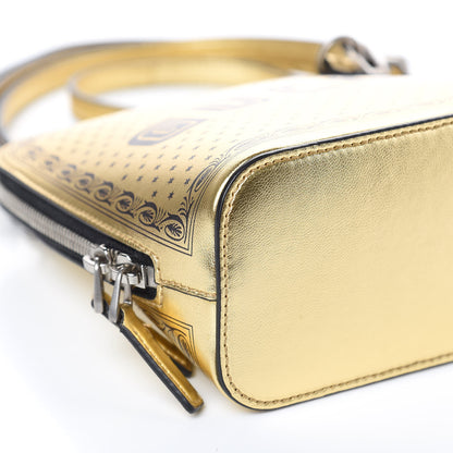 Gucci X SEGA Calfskin GUCCY Stars Mini Dome Shoulder Bag Gold 8 of 10