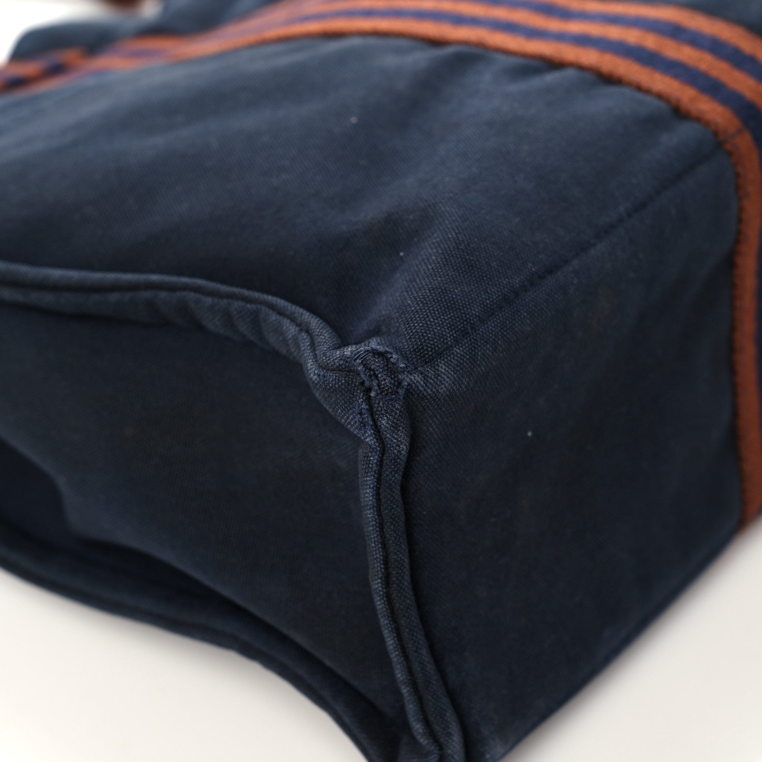 Hermes Canvas Herline Tote MM Navy 8 of 13
