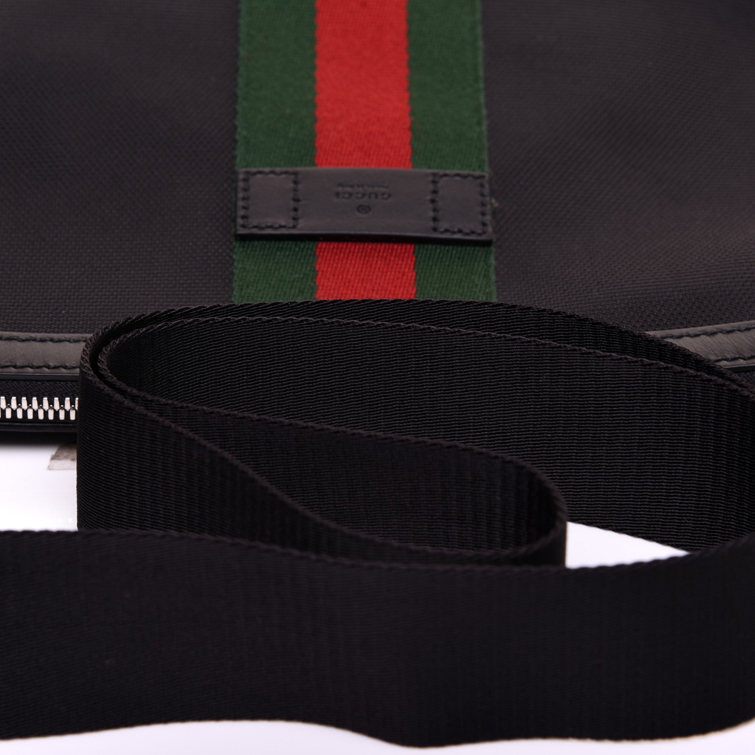 Gucci Techno Canvas Web Messenger Bag Black 12 of 13