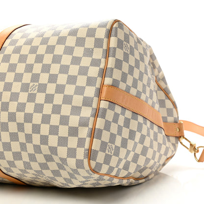 Louis Vuitton Damier Azur Keepall Bandouliere 55 10 of 15