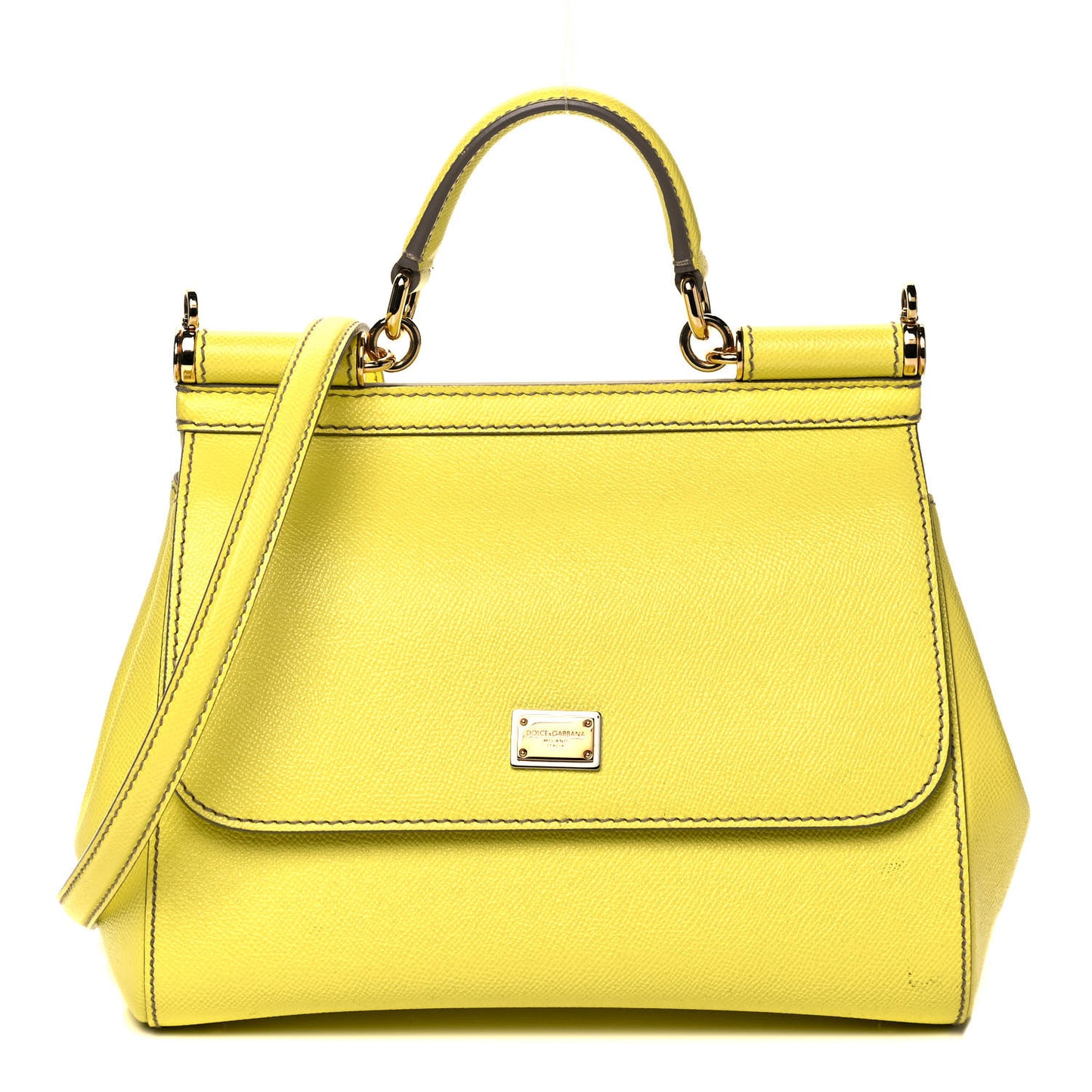 Dauphine Medium Miss Sicily Satchel Light Yellow