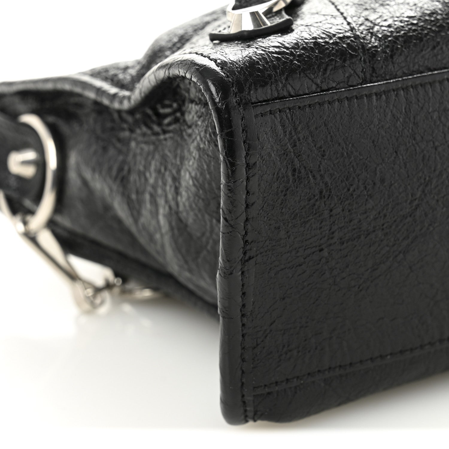 Balenciaga Agneau Arena Silver Hardware Small Le City Black 9 of 10
