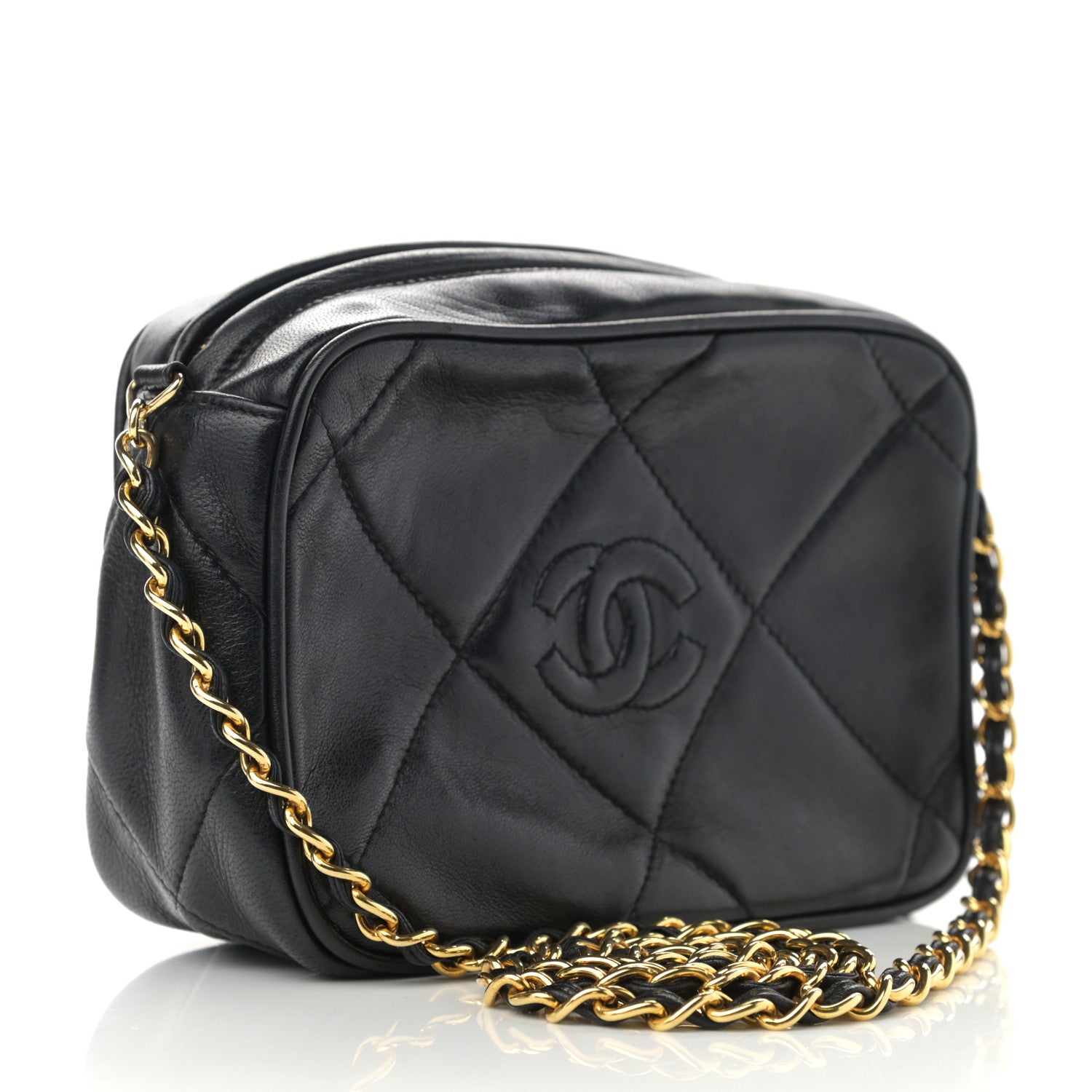 Chanel Lambskin CC Tassel Camera Case Black 2 of 10