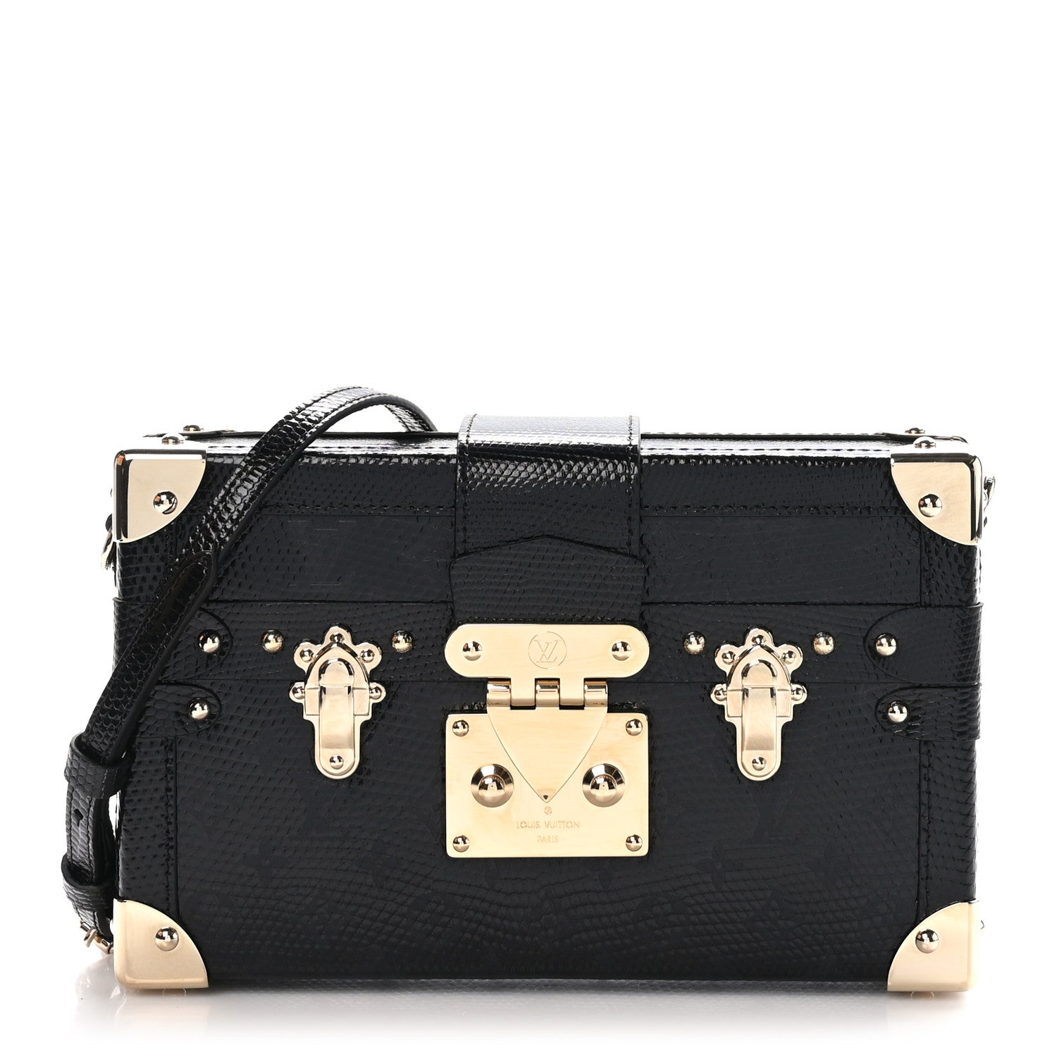 Louis Vuitton Lizard Petite Malle Black 1 of 10