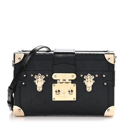 Louis Vuitton Lizard Petite Malle Black 1 of 10