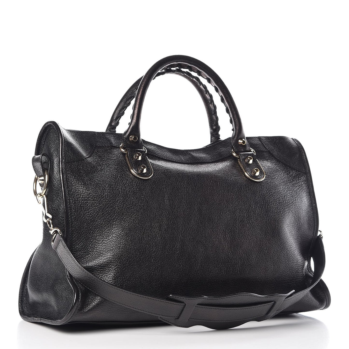 Chevre Gold Metallic Edge Hardware City Black