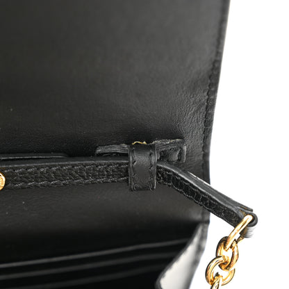 Burberry Derby Calfskin House Check Henley Wallet On Chain Black 12 of 12