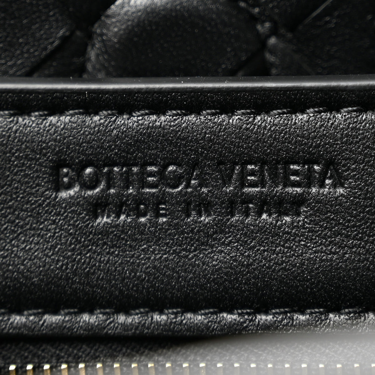 Nappa Intrecciato Small Andiamo With Chain Shoulder Bag Black