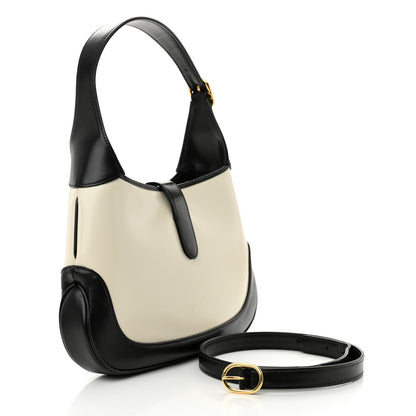 Gucci Boarded Dyana Lux Calfskin Bi-Color Small Jackie 1961 Hobo Mystic White Black 3 of 12