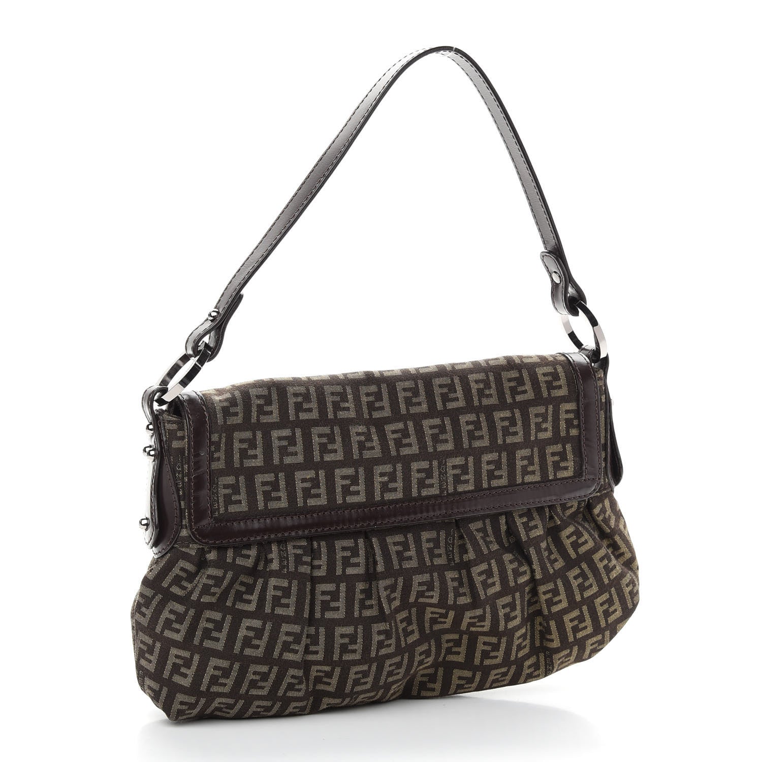 Fendi Zucchino Small Chef Shoulder Bag Tobacco 3 of 8
