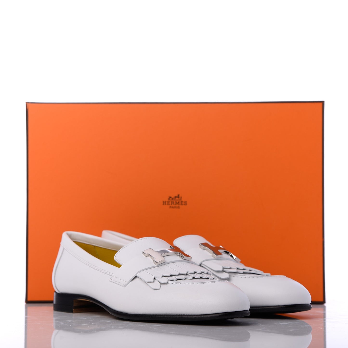 Calfskin Womens Royal Loafers 36.5 White