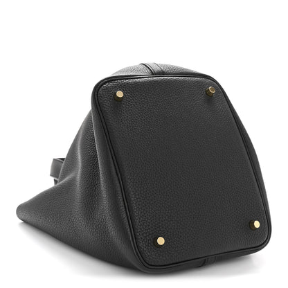 Hermes Taurillon Clemence Picotin Lock 22 MM Black 4 of 13
