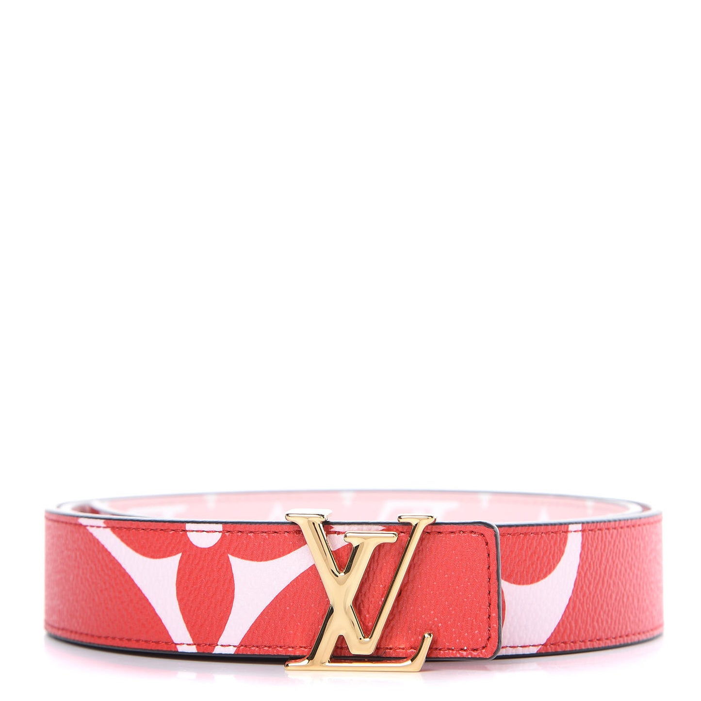 Monogram Giant 30mm LV Initiales Reversible Belt 90 36 Rouge