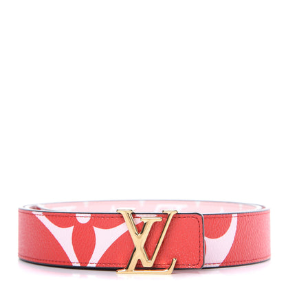 Louis Vuitton Monogram Giant 30mm LV Initiales Reversible Belt 90 36 Rouge 1 of 6