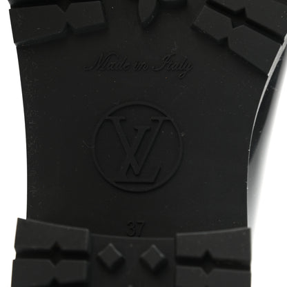 Louis Vuitton Rubber Embossed Monogram Drops Flat Half Boots 37 Black 6 of 7