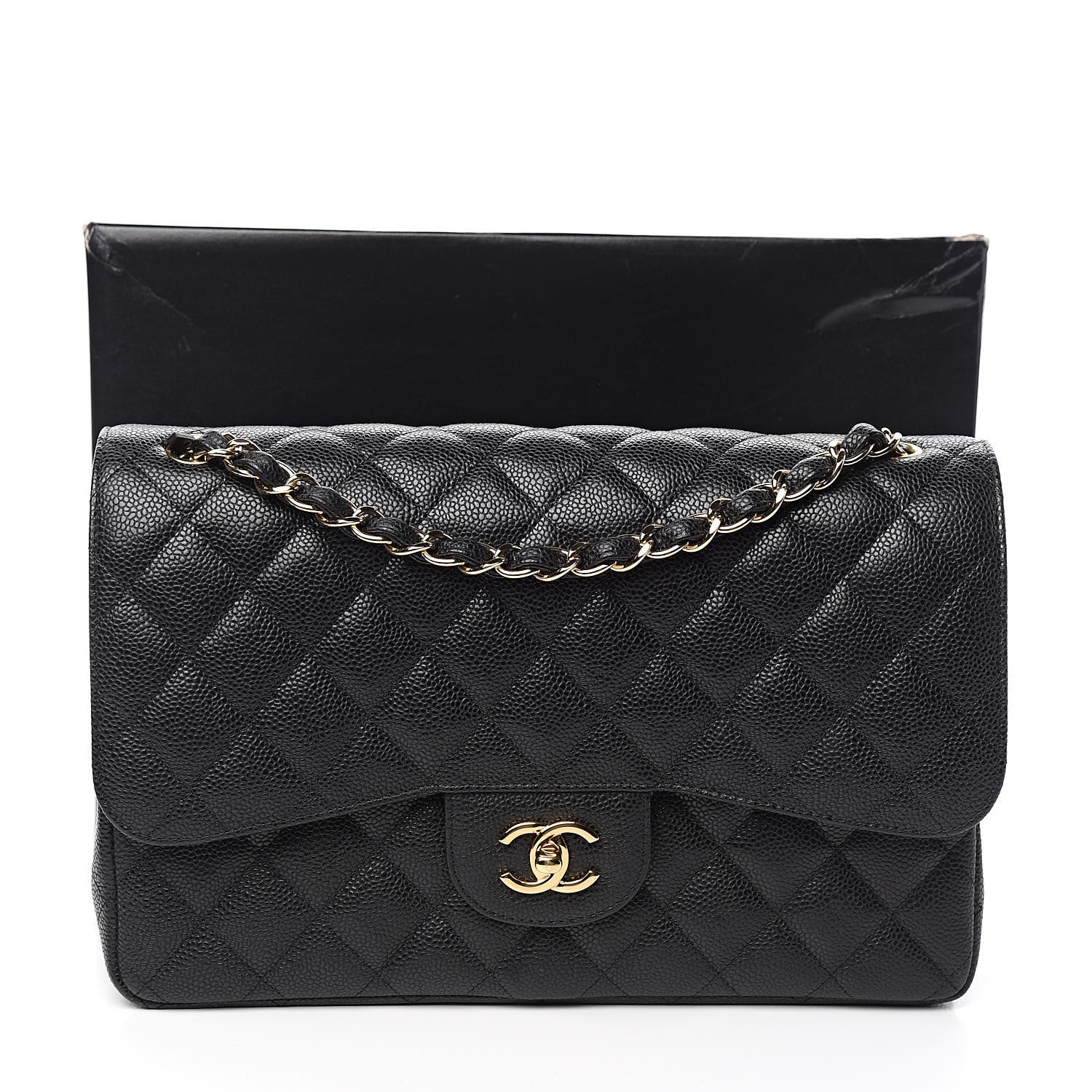 Chanel Caviar Quilted Jumbo Double Flap Black 11 of 11