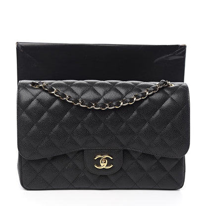 Chanel Caviar Quilted Jumbo Double Flap Black 11 of 11