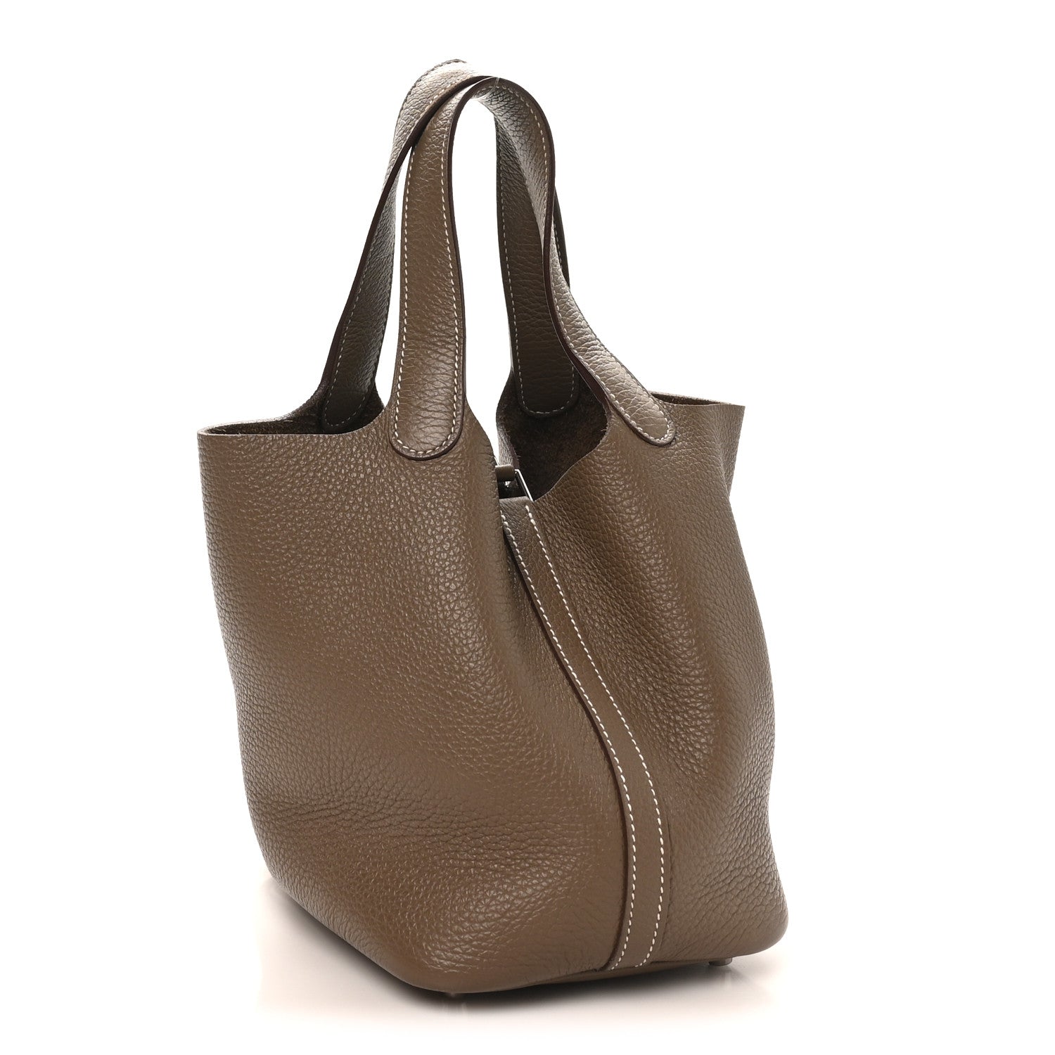Hermes Taurillon Clemence Picotin Lock 18 PM Etoupe 3 of 14