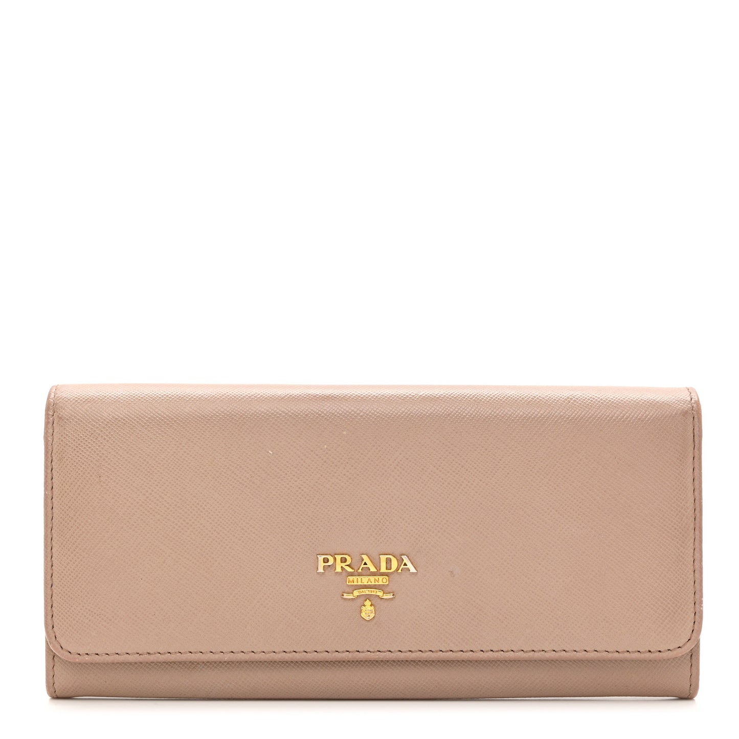Saffiano Metal Continental Flap Wallet Cammeo