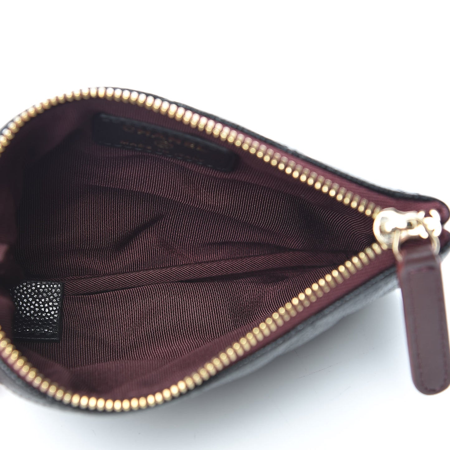 Caviar Quilted Small Cosmetic Case Black