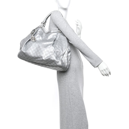 Gucci Guccissima Large Sukey Tote Silver 2 of 12
