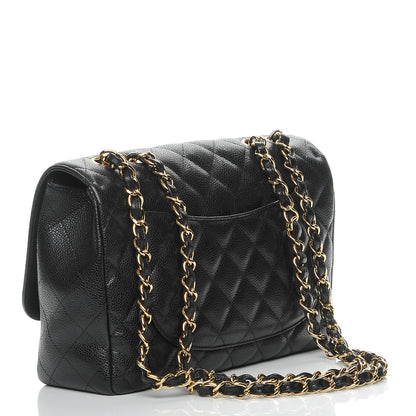 Chanel Caviar Quilted Jumbo Single Flap Black 3 of 7